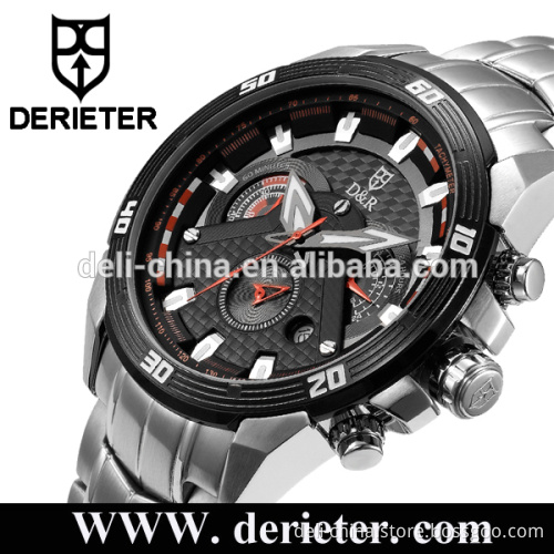 Stainless Steel Japan Miyota Movement Men Watches with Crown Logo